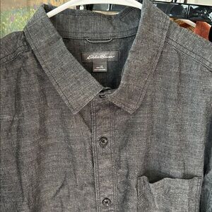 Blue Casual Button Down Shirt with Long Sleeves